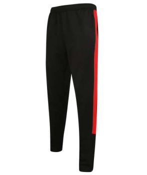ADULT'S KNITTED TRACKSUIT PANTS Black/Red L