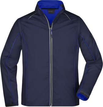 James & Nicholson | Pánská 3-vrstvá softshell bunda, odepínací rukávy navy/royal XXL