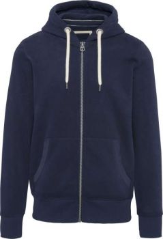 MEN’S VINTAGE ZIPPED HOODED SWEATSHIRT Vintage Navy L