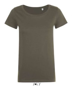 SOL'S MIA WOMEN'S ROUND-NECK FITTED T-SHIRT Army XS