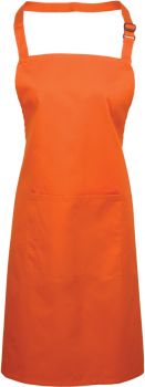 Premier | Zástěra s laclem "Colours" s kapsou orange onesize