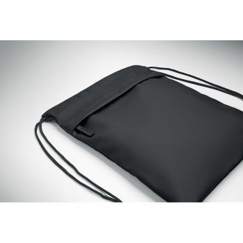 BANGKOK BAG Stahovací batoh z 600D RPET Černá
