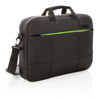 Soho business taška na 15,6" notebook z RPET čierna, zelená