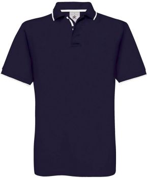 B&C | Piqué polo s pruhy navy/white L