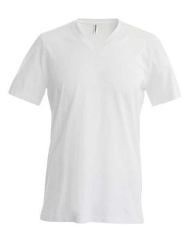 MEN'S SHORT-SLEEVED V-NECK T-SHIRT White L