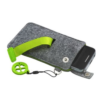 ECO MOBILE II plstěný obal na mobilní telefon,  zelená/šedá