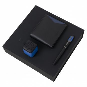 Set Cosmo Blue (ballpoint pen, wallet & speaker)