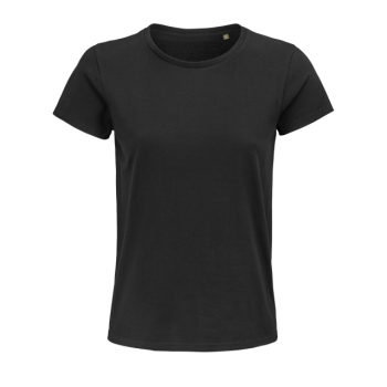 SOL'S PIONEER WOMEN - ROUND-NECK FITTED JERSEY T-SHIRT Deep Black M