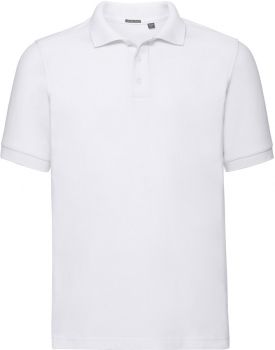 Russell | Pánské elastické piqué polo white XXL