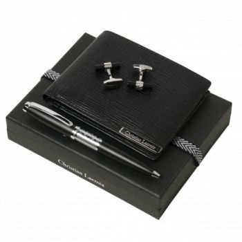 Set More Black (ballpoint pen, wallet & cufflinks)