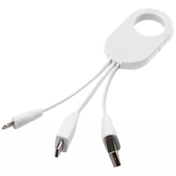 Nabíjecí kabel Troop 3-v-1 bílá