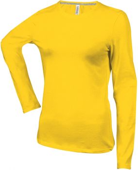 Kariban | Dámské tričko s dlouhým rukávem yellow XXL