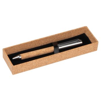 Kovové a korkové guľôčkové pero béžová
