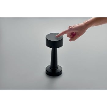 HIERLUZ Dobíjecí kovová stolní lampa Černá