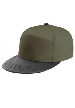 FASHION FLAT PEAK CAP -  6 PANELS Military Green/Black U
