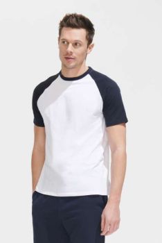 SOL'S FUNKY - MEN'S 2-COLOUR RAGLAN SLEEVES T-SHIRT White/Black L