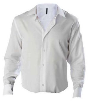 MEN'S FITTED LONG-SLEEVED NON-IRON SHIRT White L