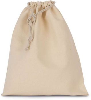 COTTON BAG WITH DRAWCORD CLOSURE - LARGE SIZE Natural U