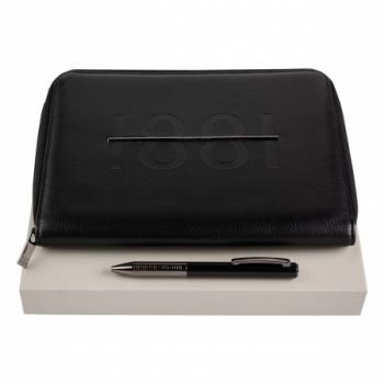 Set CERRUTI 1881 Black (ballpoint pen & conference folder A5)