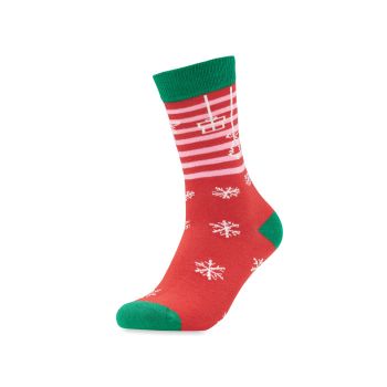 JOYFUL M Pár vánočních ponožek M red