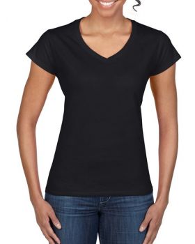 SOFTSTYLE® LADIES' V-NECK T-SHIRT Black M