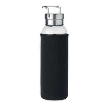 HELSINKI GLASS Skleněná láhev v obalu 500 ml black