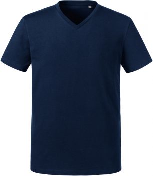 Russell | Pánské tričko s výstřihem do V z bio bavlny french navy XL
