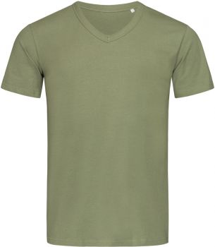 Stedman | Pánské tričko s výstřihem do V military green M