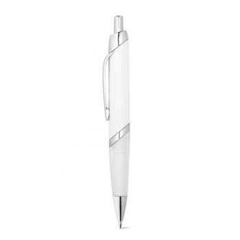 DIGIT FLAT. Guľôčkové pero s kovovou sponou Biela