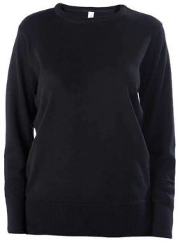 LADIES' CREW NECK JUMPER Black M