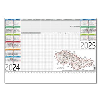 Podložka farebná s mapou  2024