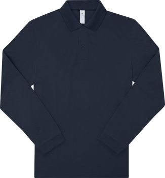 B&C | Piqué polo s dlouhým rukávem navy S