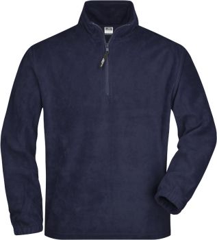 James & Nicholson | Fleecový svetr s 1/4 zipem navy S