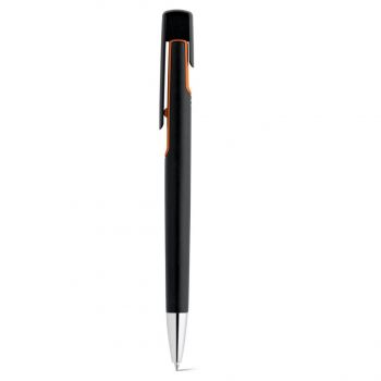 BRIGT. Guľôčkové pero s kovovým povrchom Oranžová