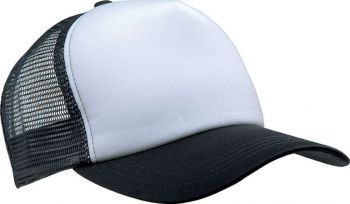 TRUCKER MESH CAP - 5 PANELS White/Black U