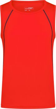 James & Nicholson | Pánské funkční tričko bez rukávů bright orange/black XL
