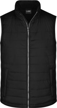 James & Nicholson | Pánská prošívaná vesta black XL