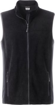 James & Nicholson | Pánská pracovní fleecová vesta - Strong black/carbon L