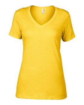 WOMEN’S FEATHERWEIGHT V-NECK TEE Lemon Zest XL