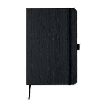 WOODY Zápisník s kroužkem na tužku black