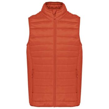 MEN’S LIGHTWEIGHT SLEEVELESS FAKE DOWN JACKET Burnt Ochre XL