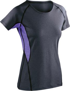 Spiro | Dámské sportovní tričko phantom grey/lavender M