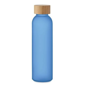 ABE Matná skleněná láhev 500 ml transparent blue