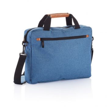 Moderná cestovná taška na notebook v dvojtónovej farbe modrá