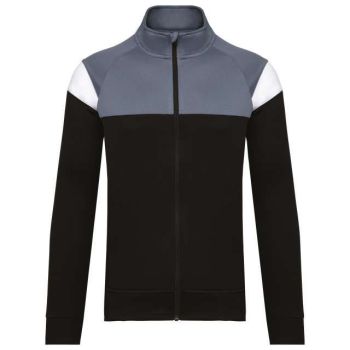 ADULT ZIPPED TRACKSUIT JACKET Black/Sporty Grey M