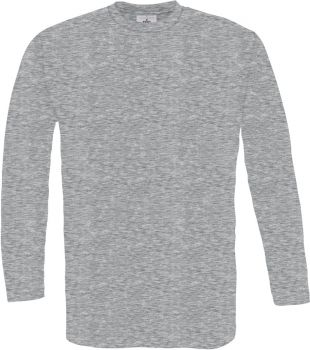 B&C | Tričko s dlouhým rukávem sport grey XL