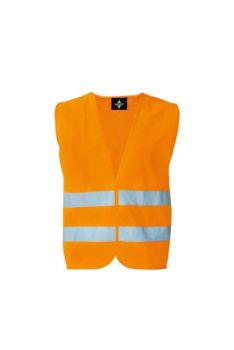 BASIC SAFETY VEST FOR PRINT "KARLSRUHE" - 2 VELCRO Orange XL