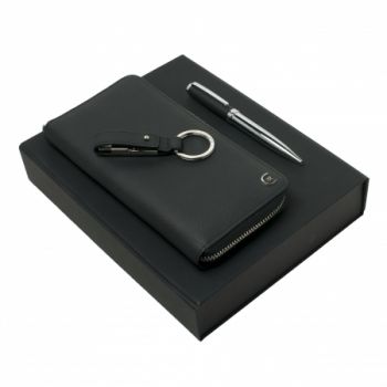 Set Hamilton Black (ballpoint pen, travel wallet & usb stick)