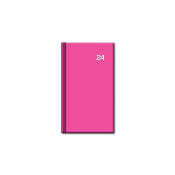 Mini diár A6 PRINT Neon ružový 2024