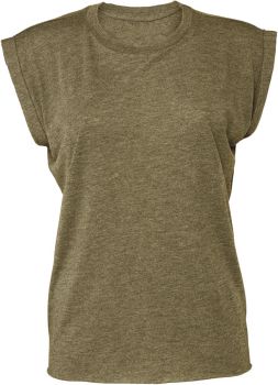 Bella + Canvas | Dámské volné tričko heather olive XL